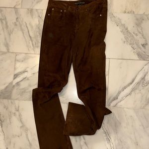 SUEDE Ralph Lauren black label suede pants size 8